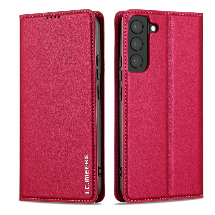 For Samsung Galaxy S22+ 5G LC.IMEEKE L1 Series Frosted Fine Texture PU Phone Case