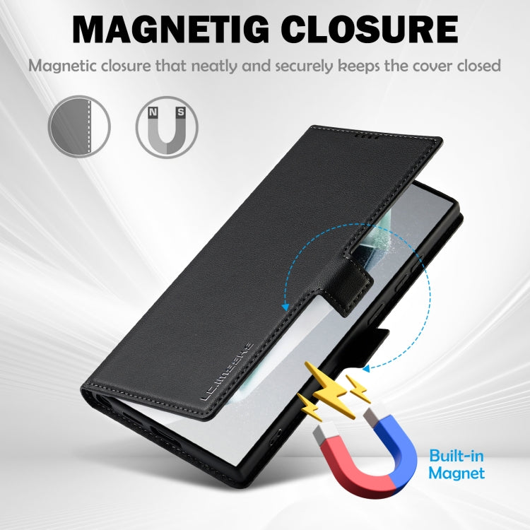 For Samsung Galaxy S25 Ultra 5G LC.IMEEKE L1 Series Frosted Fine Texture PU Phone Case
