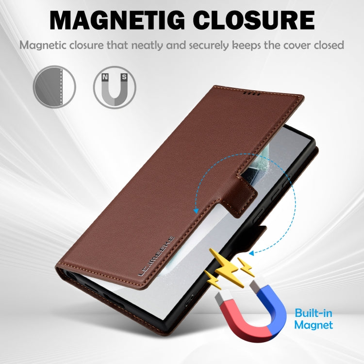 For Samsung Galaxy S25 Ultra 5G LC.IMEEKE L1 Series Frosted Fine Texture PU Phone Case