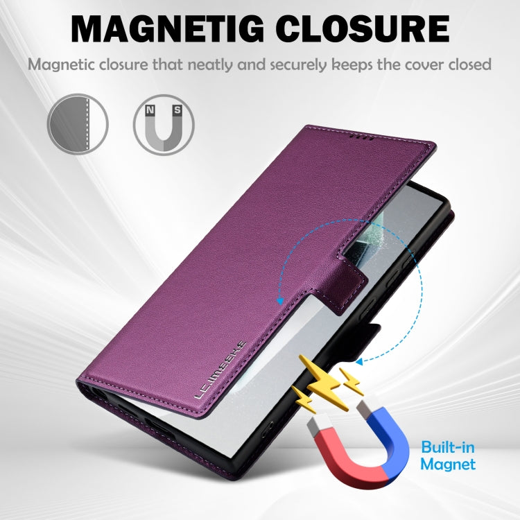 For Samsung Galaxy S25 Ultra 5G LC.IMEEKE L1 Series Frosted Fine Texture PU Phone Case