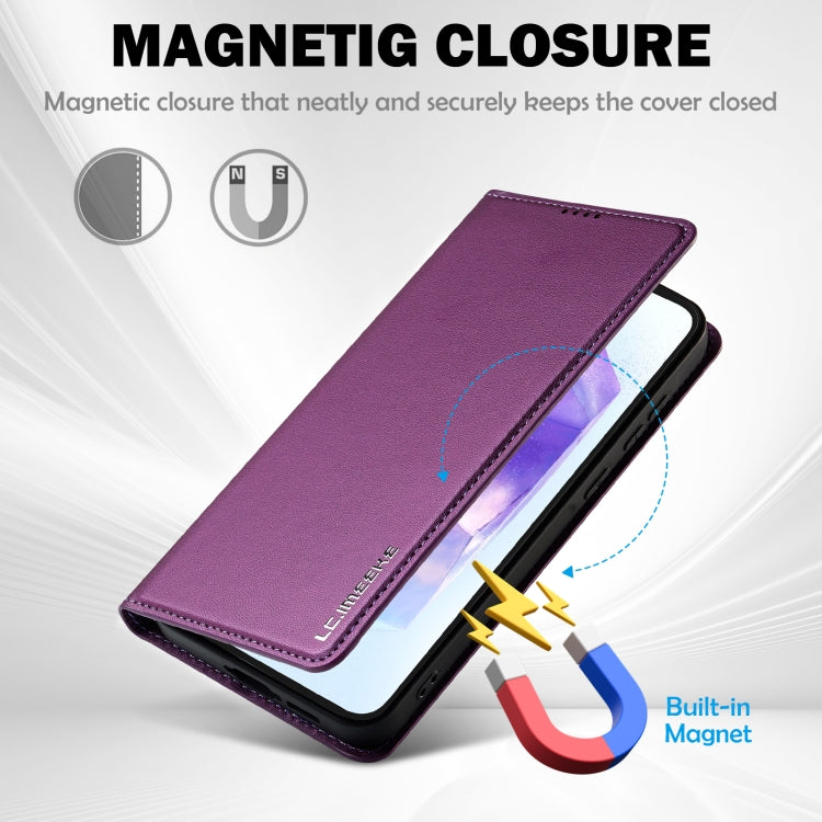 For Samsung Galaxy S25 5G LC.IMEEKE L1 Series Frosted Fine Texture PU Phone Case