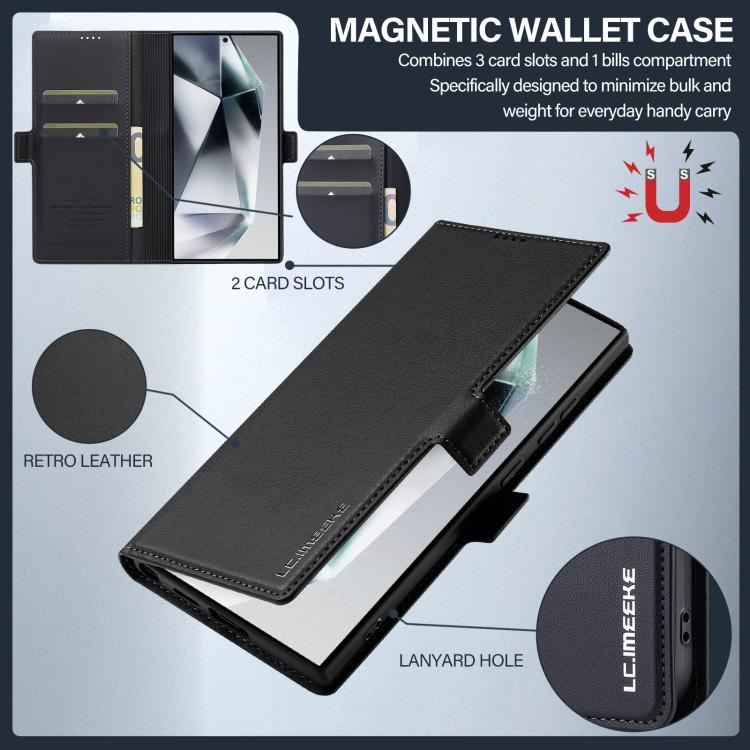 For Samsung Galaxy S26 Ultra 5G LC.IMEEKE L1 Series Frosted Fine Texture PU Phone Case