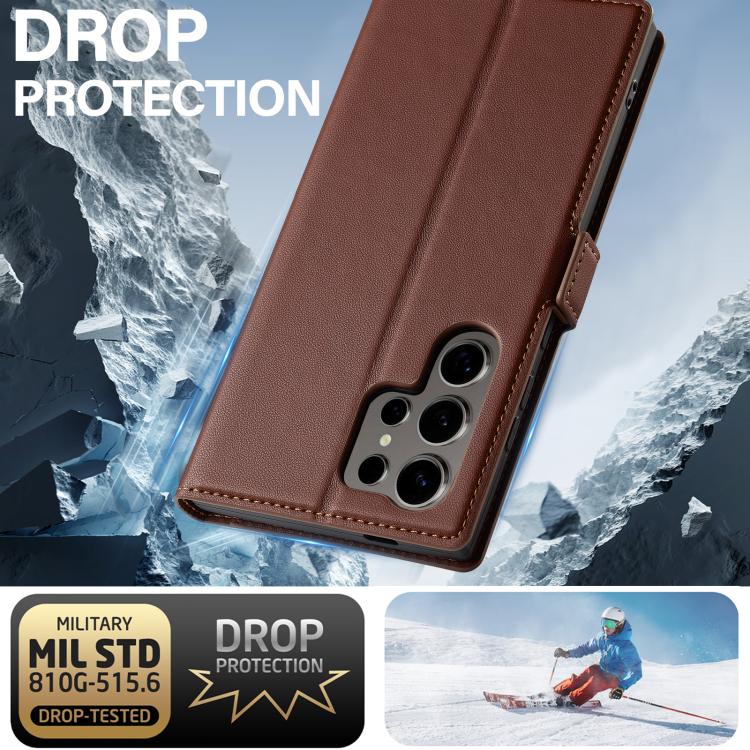 For Samsung Galaxy S26 Ultra 5G LC.IMEEKE L1 Series Frosted Fine Texture PU Phone Case
