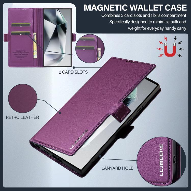 For Samsung Galaxy S26 Ultra 5G LC.IMEEKE L1 Series Frosted Fine Texture PU Phone Case