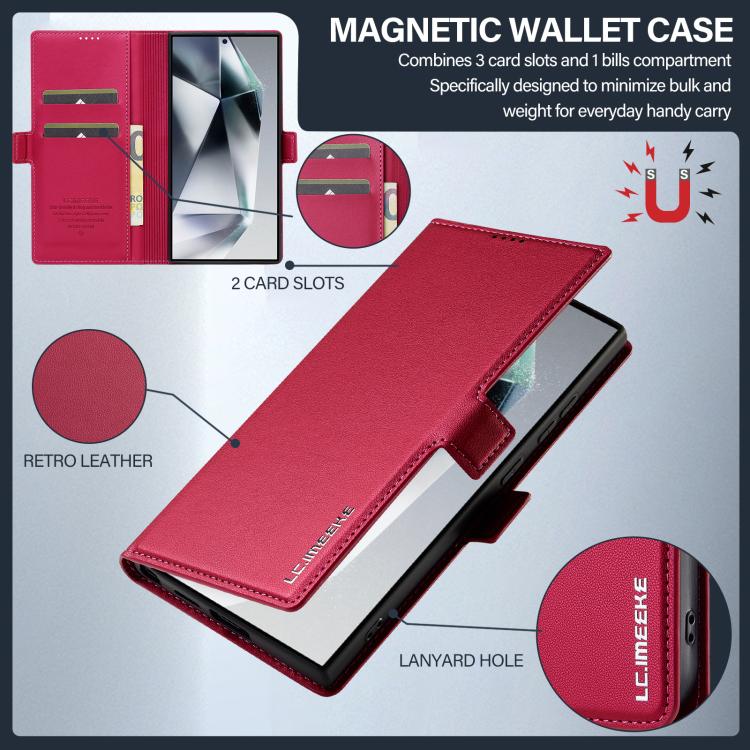 For Samsung Galaxy S26 Ultra 5G LC.IMEEKE L1 Series Frosted Fine Texture PU Phone Case