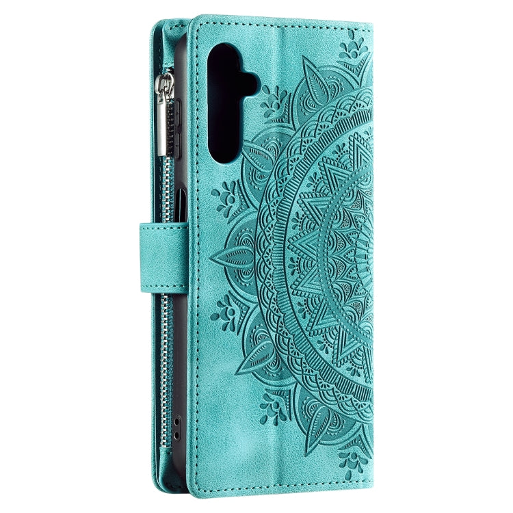 For Samsung Galaxy A16 5G Multi-Card Totem Zipper Leather Phone Case