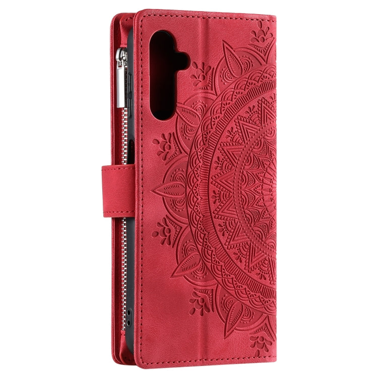 For Samsung Galaxy A16 5G Multi-Card Totem Zipper Leather Phone Case