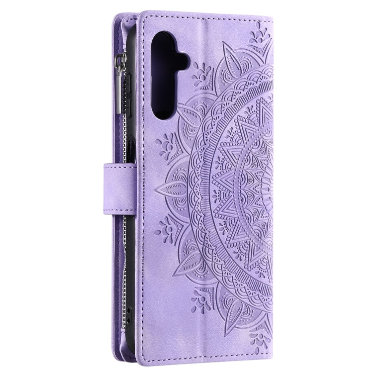 For Samsung Galaxy A16 5G Multi-Card Totem Zipper Leather Phone Case