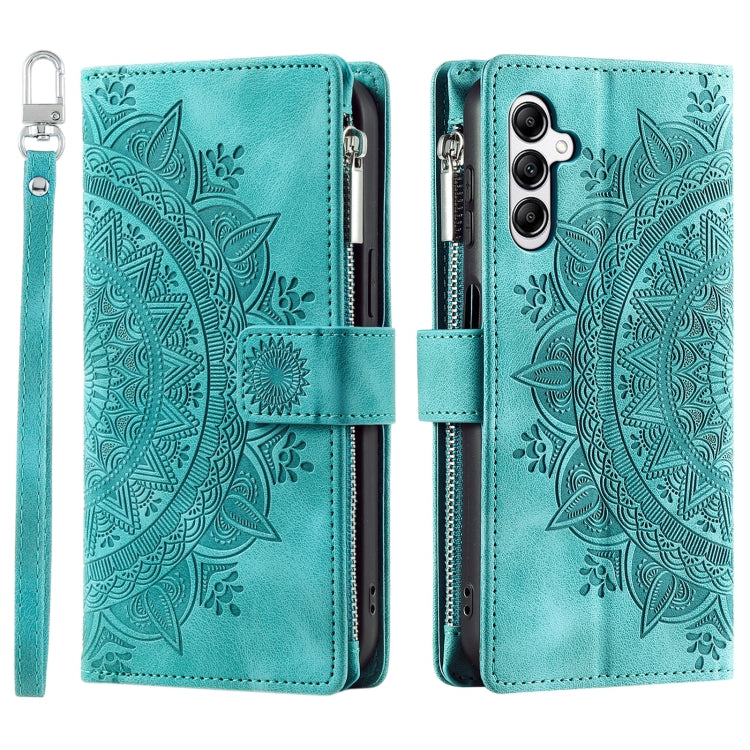 For Samsung Galaxy A36 Multi-Card Totem Zipper Leather Phone Case