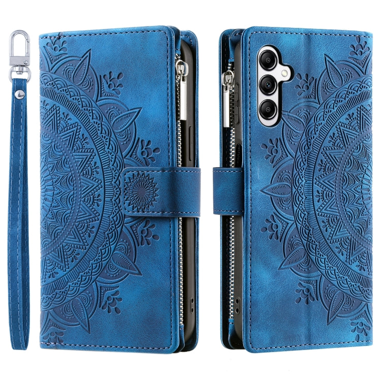 For Samsung Galaxy A36 Multi-Card Totem Zipper Leather Phone Case