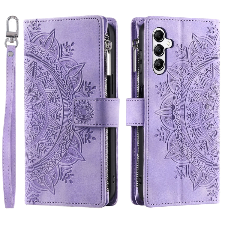 For Samsung Galaxy A36 Multi-Card Totem Zipper Leather Phone Case