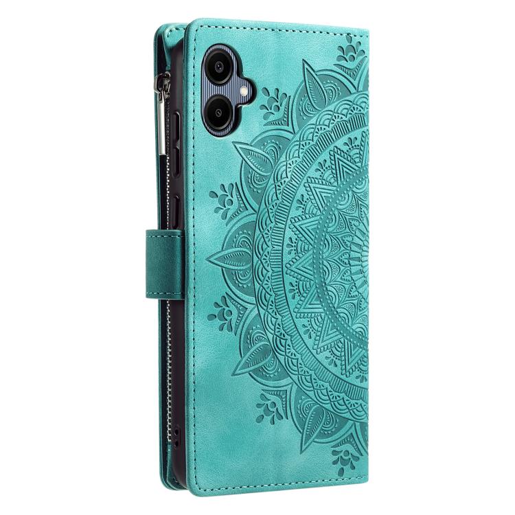 For Samsung Galaxy A06 5G Multi-Card Totem Zipper Leather Phone Case