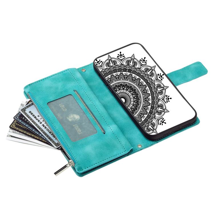 For Samsung Galaxy A06 5G Multi-Card Totem Zipper Leather Phone Case