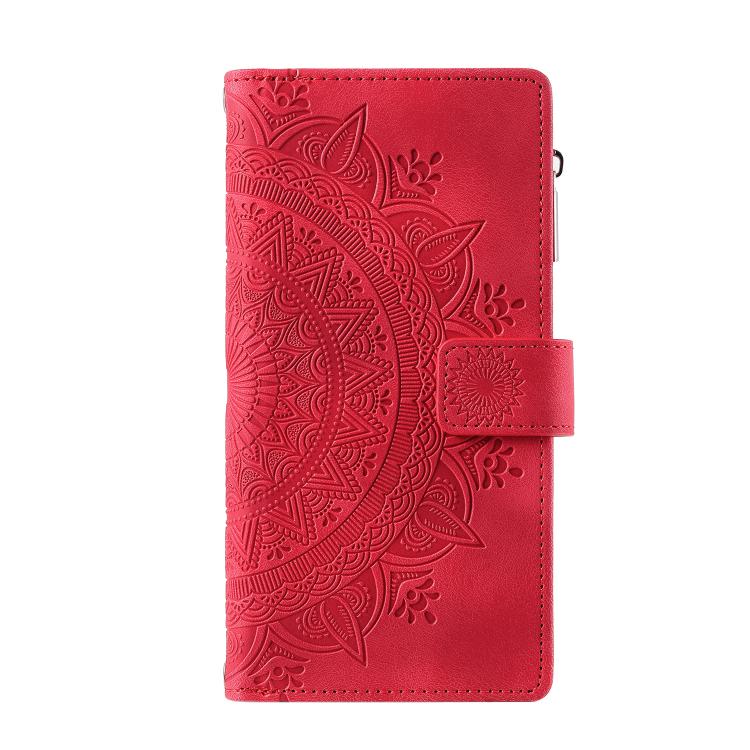 For Samsung Galaxy A06 5G Multi-Card Totem Zipper Leather Phone Case