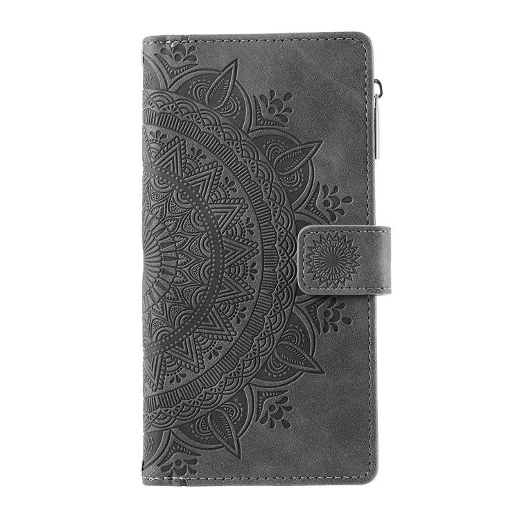 For Samsung Galaxy A06 5G Multi-Card Totem Zipper Leather Phone Case