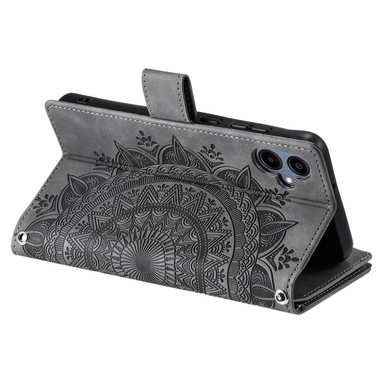 For Samsung Galaxy A06 5G Multi-Card Totem Zipper Leather Phone Case
