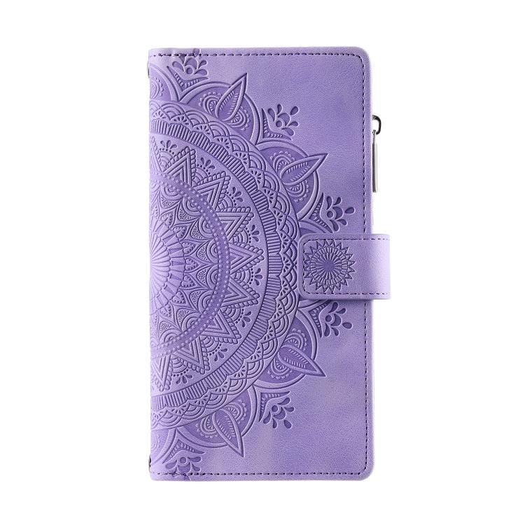 For Samsung Galaxy A06 5G Multi-Card Totem Zipper Leather Phone Case