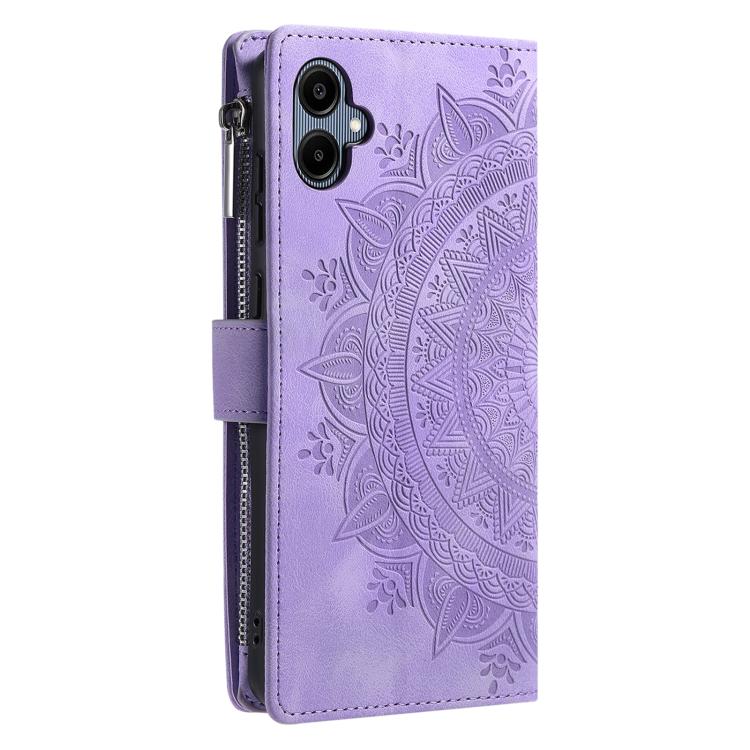 For Samsung Galaxy A06 5G Multi-Card Totem Zipper Leather Phone Case