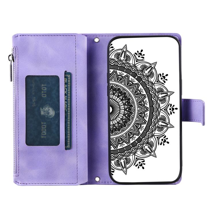 For Samsung Galaxy A06 5G Multi-Card Totem Zipper Leather Phone Case