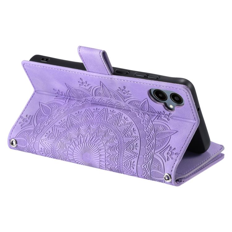 For Samsung Galaxy A06 5G Multi-Card Totem Zipper Leather Phone Case