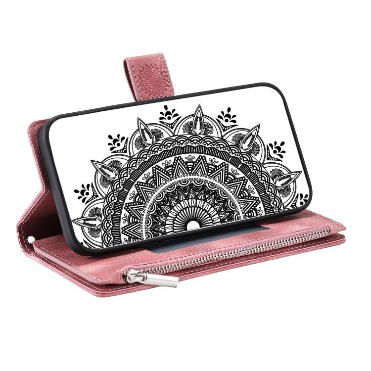 For Samsung Galaxy A06 5G Multi-Card Totem Zipper Leather Phone Case