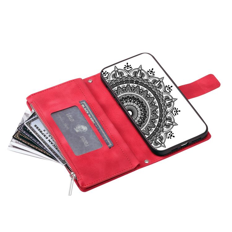 For Samsung Galaxy A07 4G Multi-Card Totem Zipper Leather Phone Case
