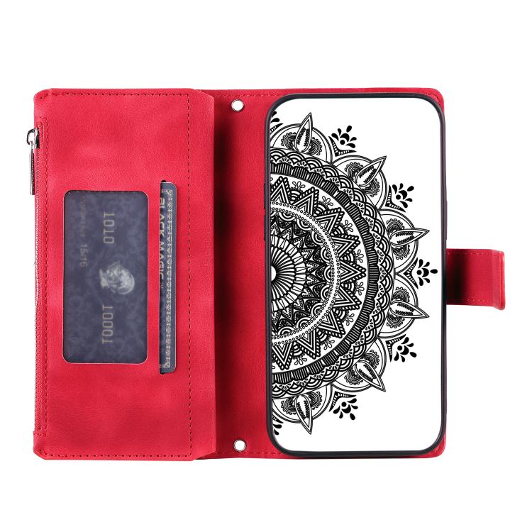 For Samsung Galaxy A07 4G Multi-Card Totem Zipper Leather Phone Case