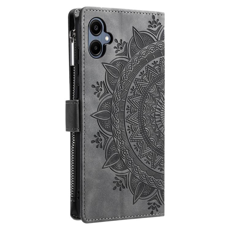 For Samsung Galaxy A07 4G Multi-Card Totem Zipper Leather Phone Case