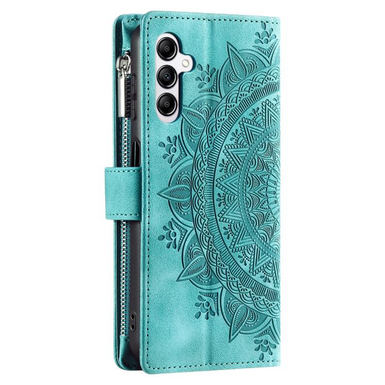 For Samsung Galaxy A17 5G Multi-Card Totem Zipper Leather Phone Case
