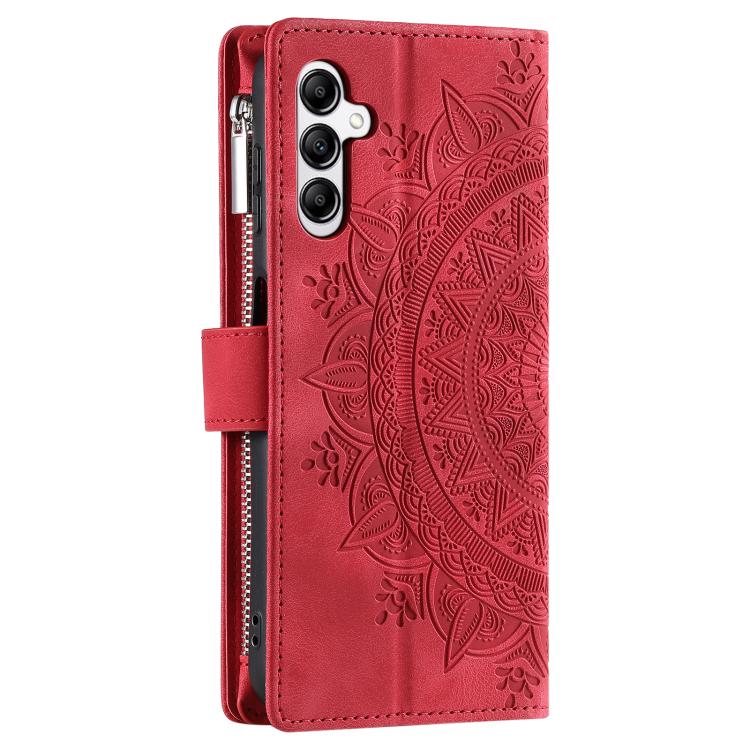 For Samsung Galaxy A17 5G Multi-Card Totem Zipper Leather Phone Case
