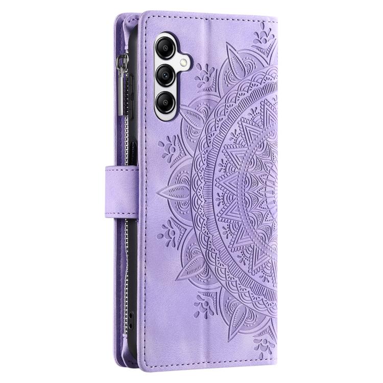 For Samsung Galaxy A17 5G Multi-Card Totem Zipper Leather Phone Case