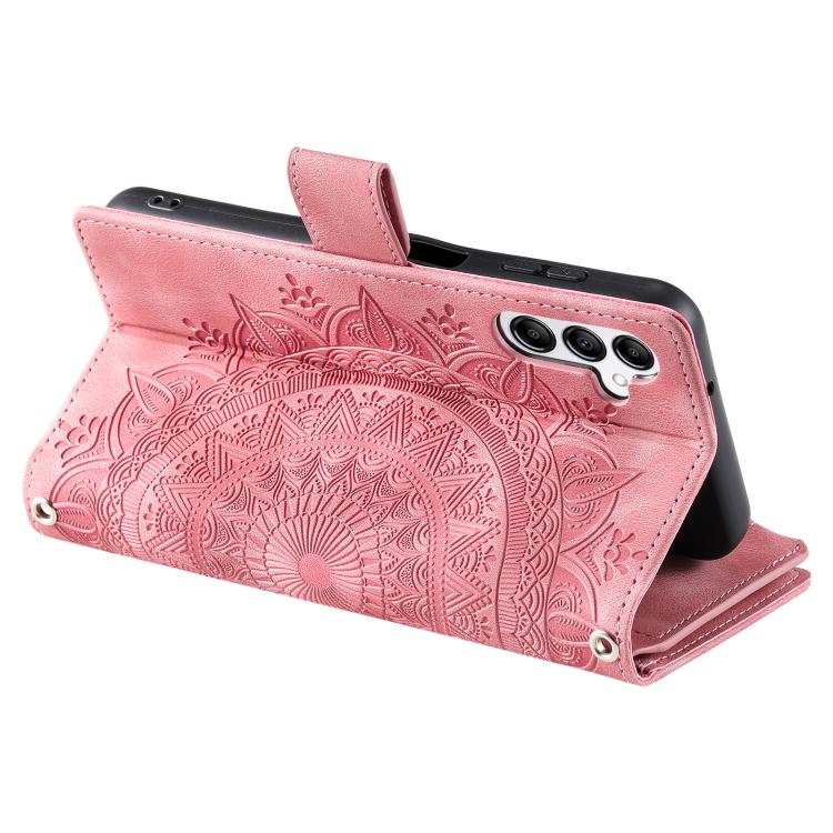 For Samsung Galaxy A17 5G Multi-Card Totem Zipper Leather Phone Case
