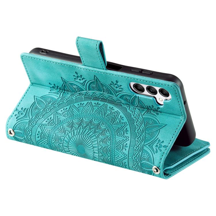 For Samsung Galaxy A37 5G Multi-Card Totem Zipper Leather Phone Case