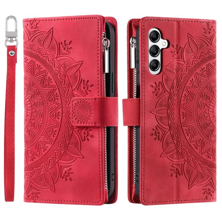 For Samsung Galaxy A37 5G Multi-Card Totem Zipper Leather Phone Case