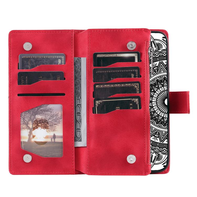 For Samsung Galaxy A37 5G Multi-Card Totem Zipper Leather Phone Case