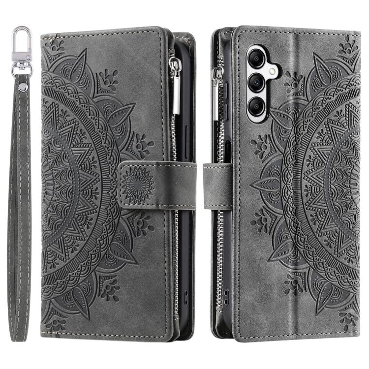 For Samsung Galaxy A37 5G Multi-Card Totem Zipper Leather Phone Case