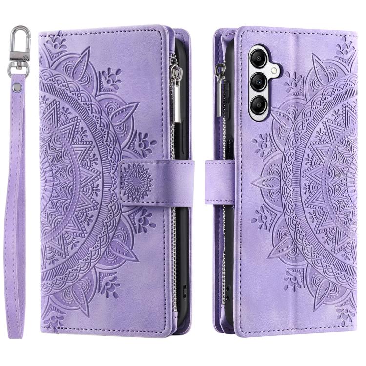 For Samsung Galaxy A37 5G Multi-Card Totem Zipper Leather Phone Case