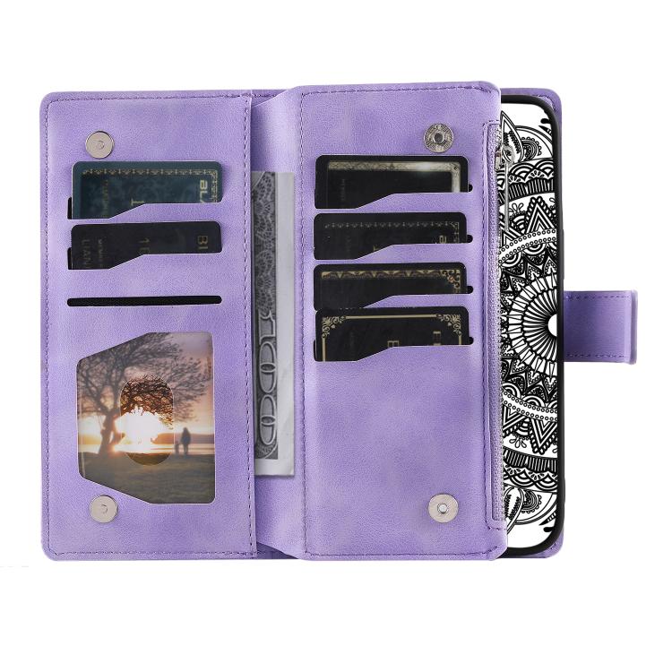 For Samsung Galaxy A37 5G Multi-Card Totem Zipper Leather Phone Case