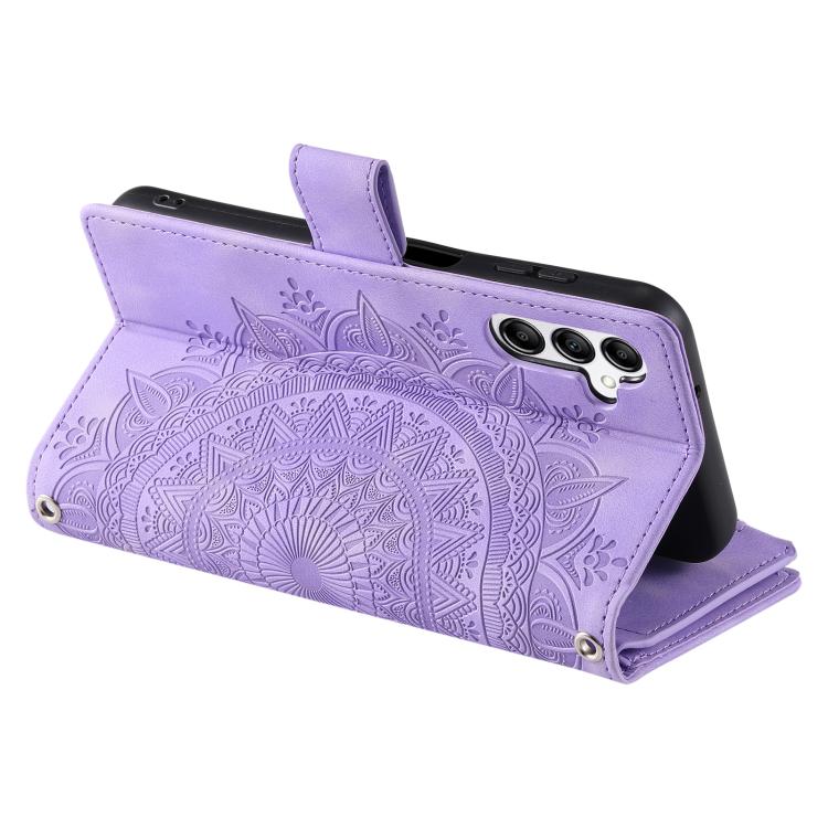 For Samsung Galaxy A37 5G Multi-Card Totem Zipper Leather Phone Case