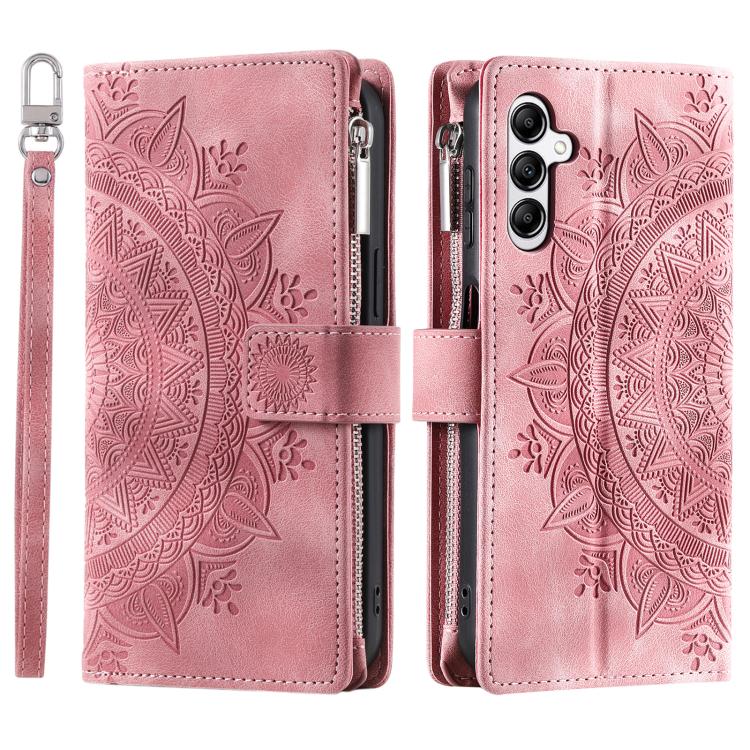 For Samsung Galaxy A37 5G Multi-Card Totem Zipper Leather Phone Case
