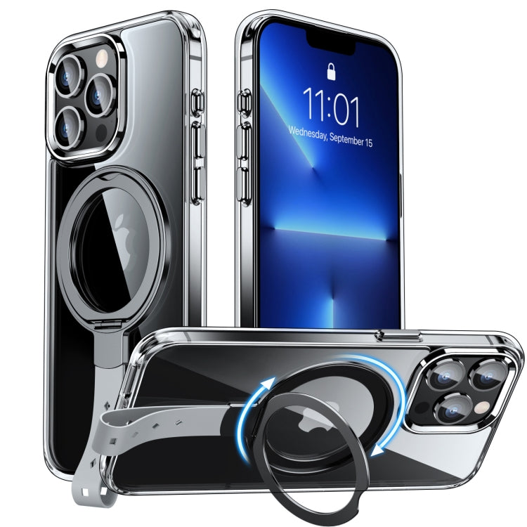 For iPhone 13 Pro Max Holder Hand Strap MagSafe Transparent Phone Case