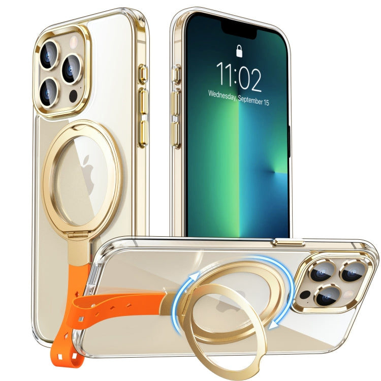 For iPhone 13 Pro Max Holder Hand Strap MagSafe Transparent Phone Case