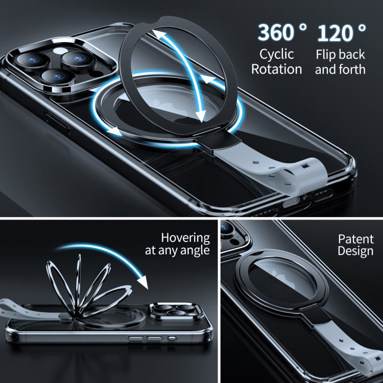 For iPhone 13 Pro Max Holder Hand Strap MagSafe Transparent Phone Case