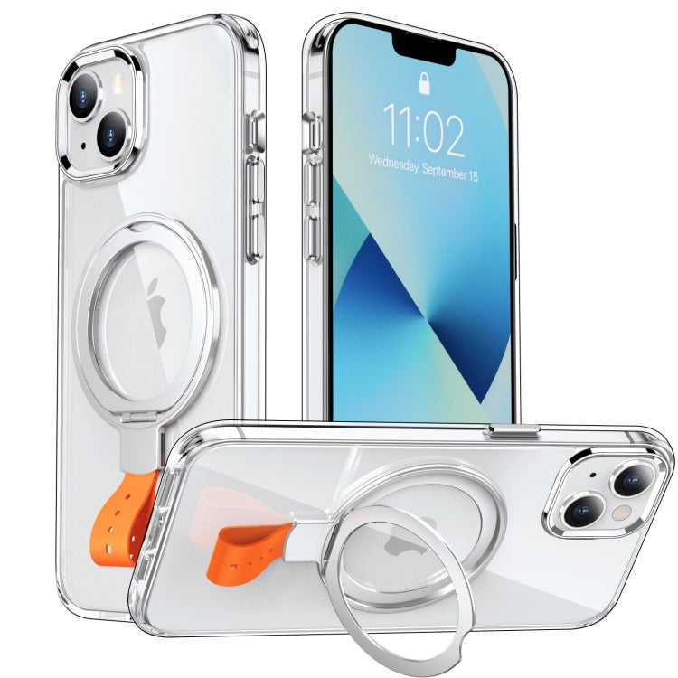 For iPhone 13 Holder Hand Strap MagSafe Transparent Phone Case