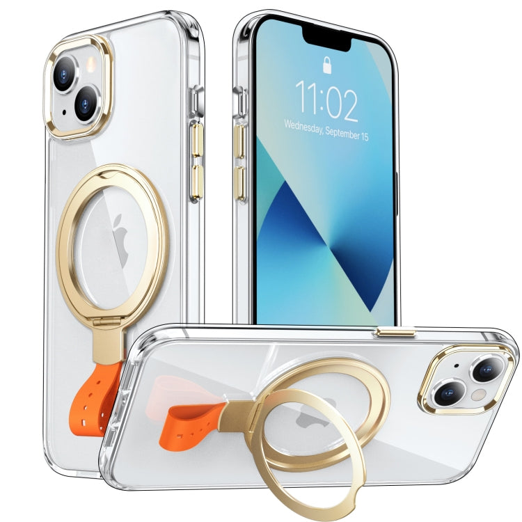 For iPhone 14 Holder Hand Strap MagSafe Transparent Phone Case