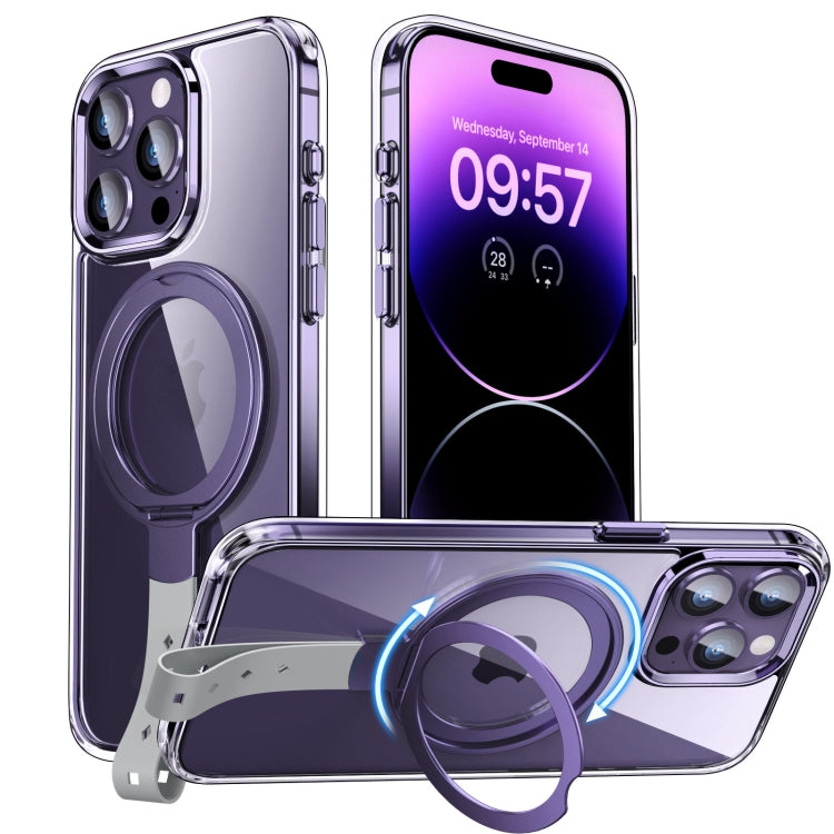 For iPhone 14 Pro Holder Hand Strap MagSafe Transparent Phone Case