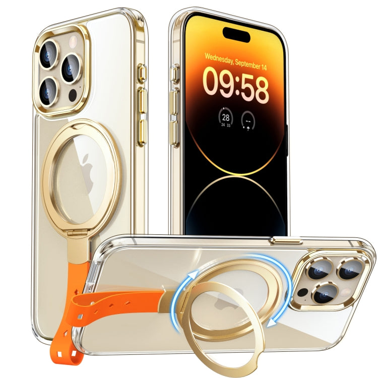 For iPhone 14 Pro Max Holder Hand Strap MagSafe Transparent Phone Case