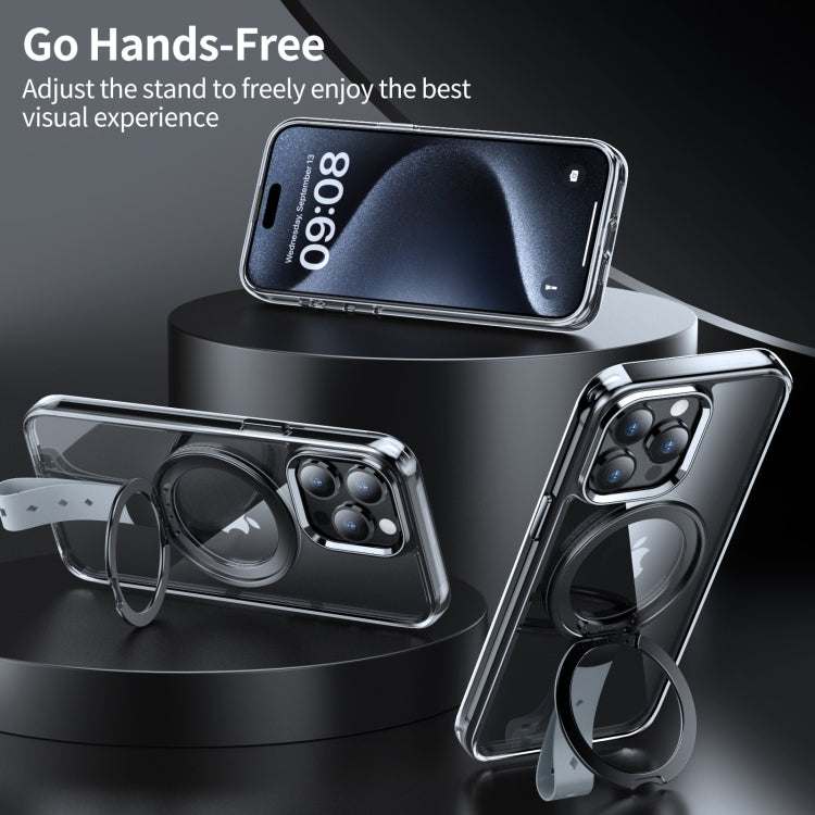 For iPhone 14 Pro Holder Hand Strap MagSafe Transparent Phone Case