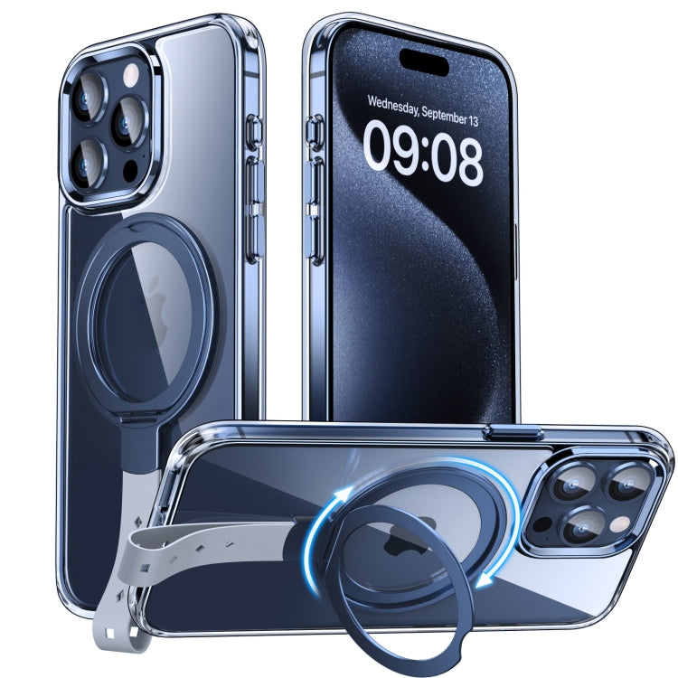 For iPhone 15 Pro Max Holder Hand Strap MagSafe Transparent Phone Case