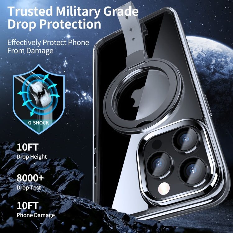 For iPhone 15 Pro Holder Hand Strap MagSafe Transparent Phone Case